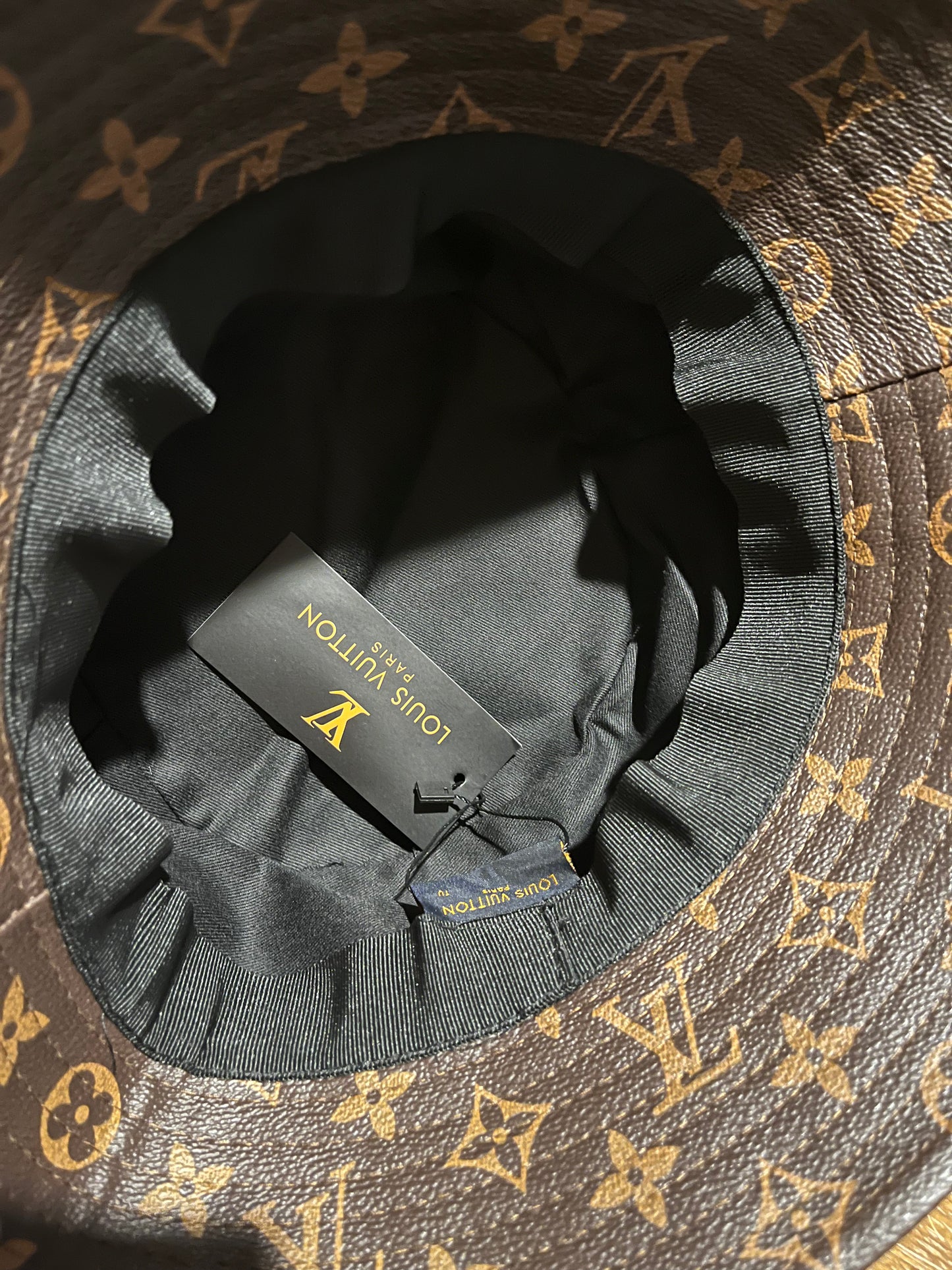 Louis Vuitton leather bucket hat