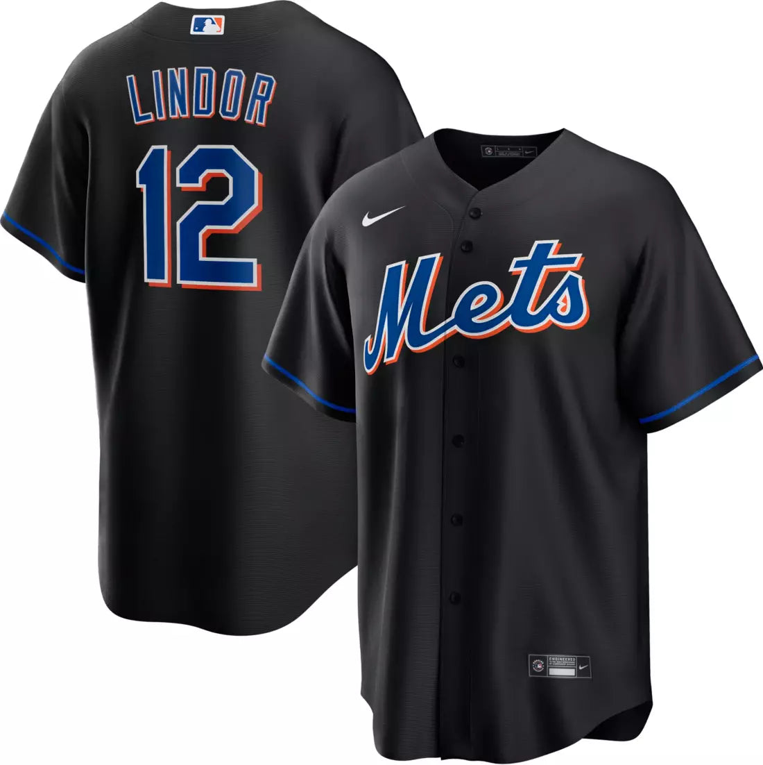 Francisco Lindor New York Mets Jersey - Black