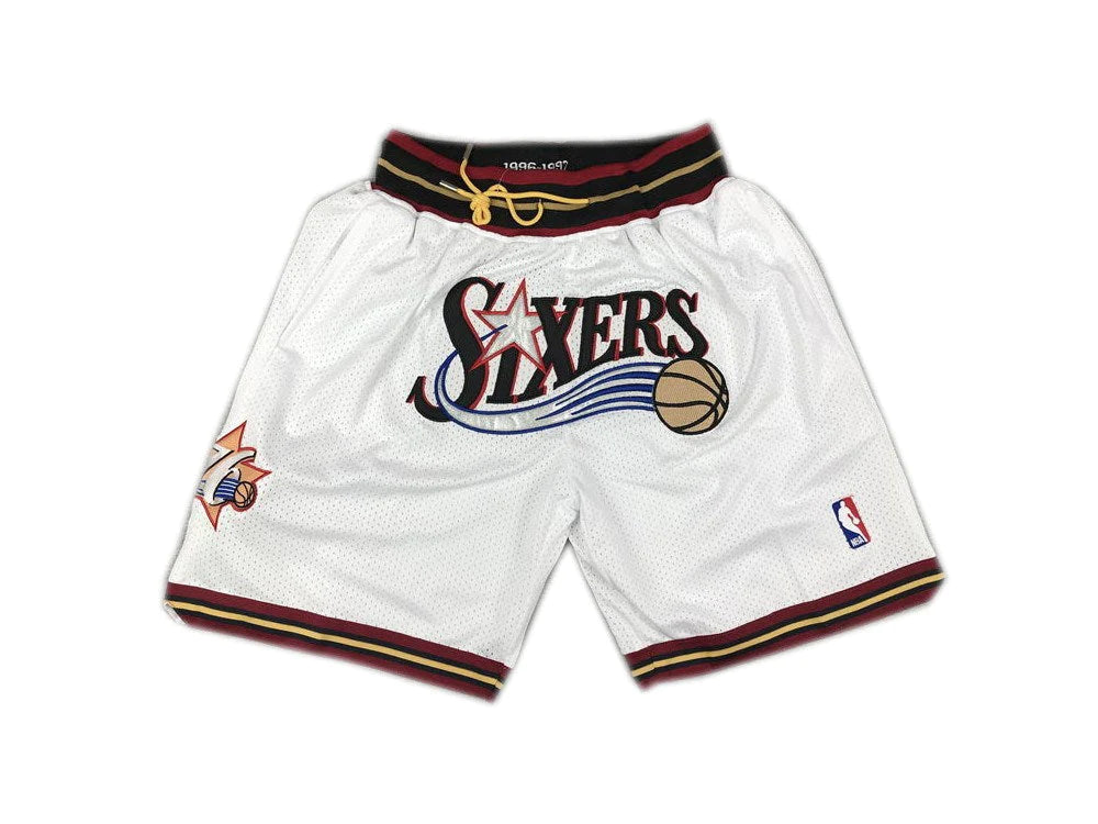 Philadelphia 76ers Basketball Shorts - White